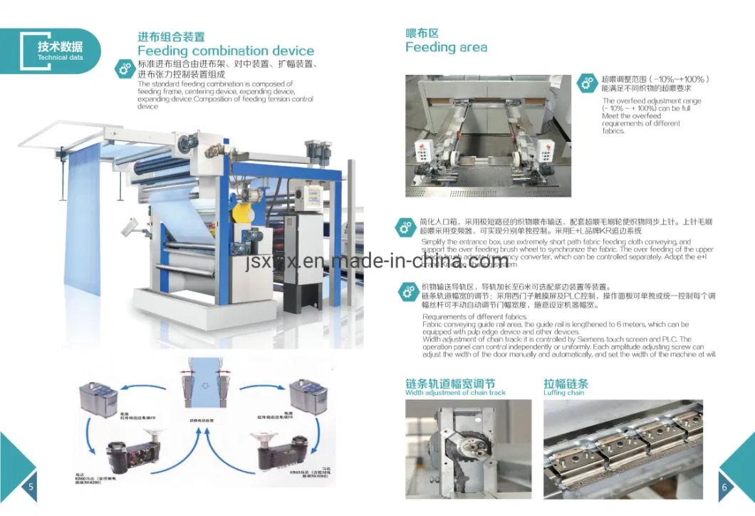 Textile Finishing Process Use Gas Heating System Textile Stenter Finishing Machine